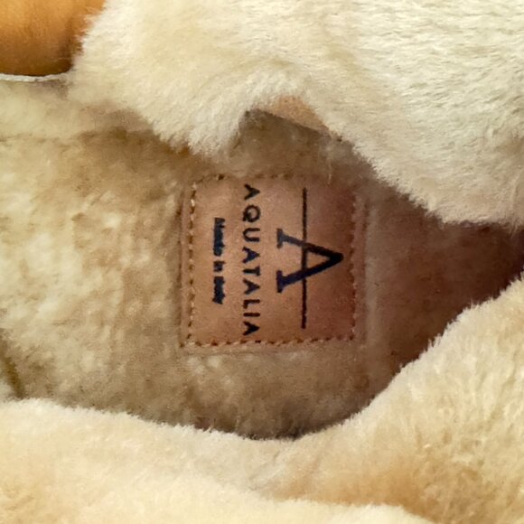 NEW! Aquatalia Designer Nelle Suede Shearling Fur Boots - Picture 13 of 13